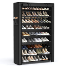 SONGMICS meuble à chaussures face montrant organisation et gain de place