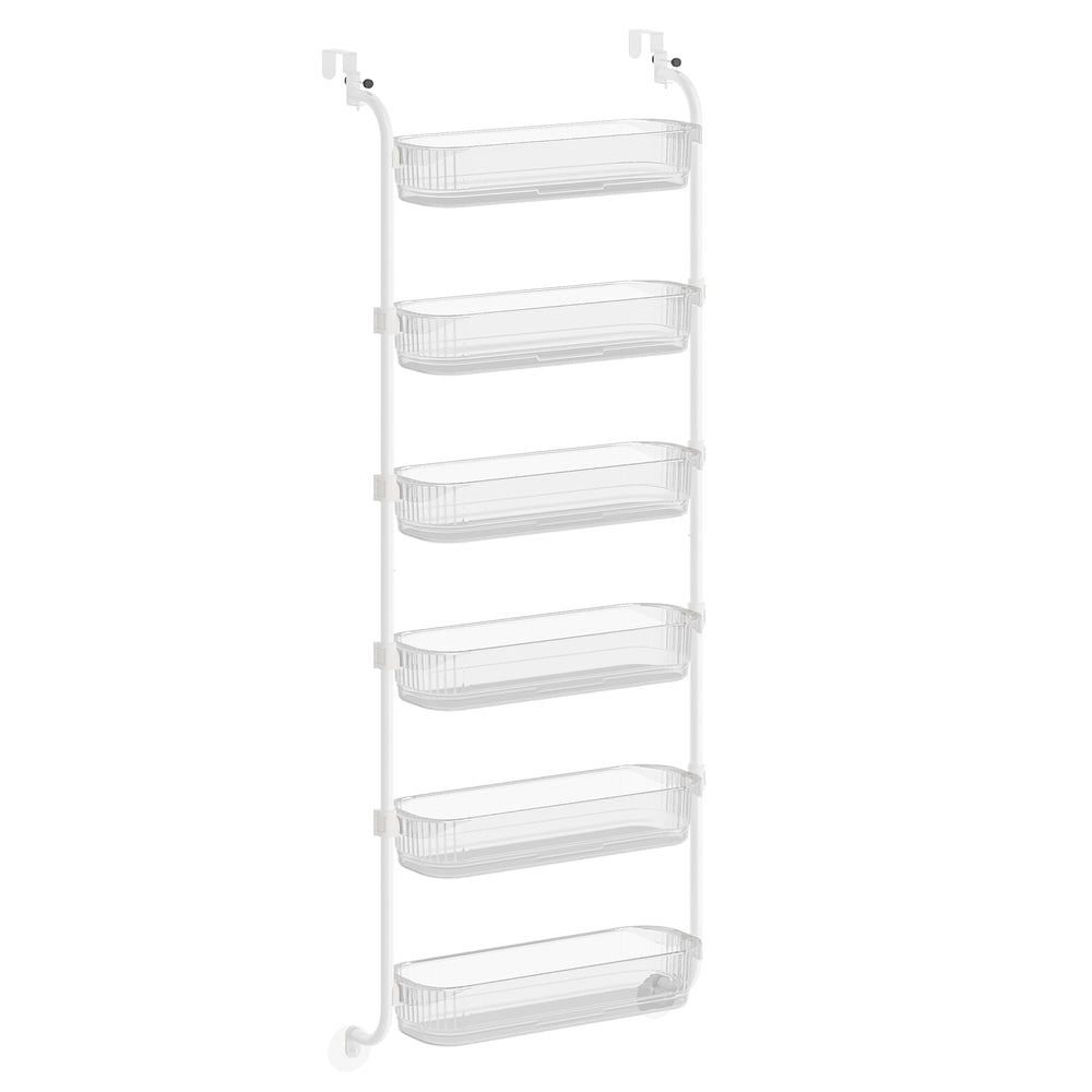 SONGMICS organiseur de porte face avant montrant six paniers transparents et gain de place