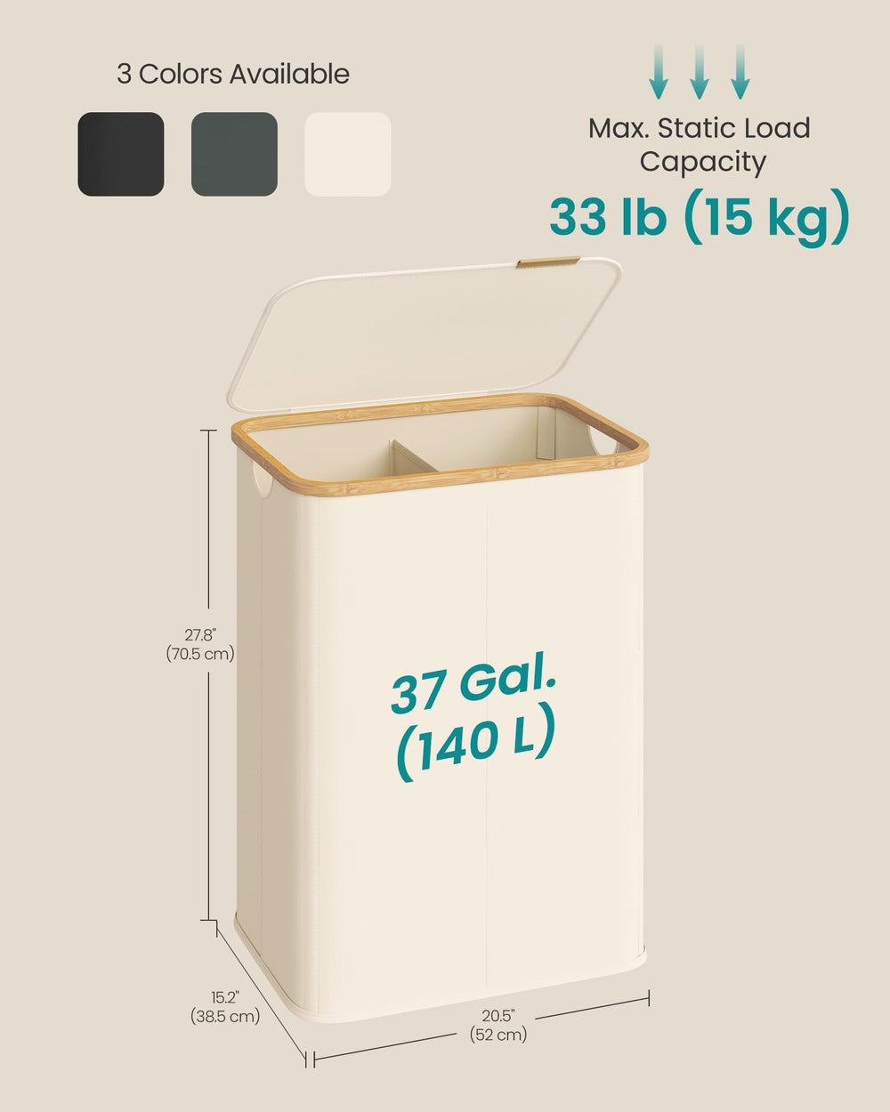 SONGMICS panier placé dans une buanderie moderne pour une apparence soignée