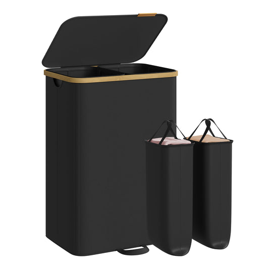 SONGMICS panier avec couvercle montrant rangement soigné