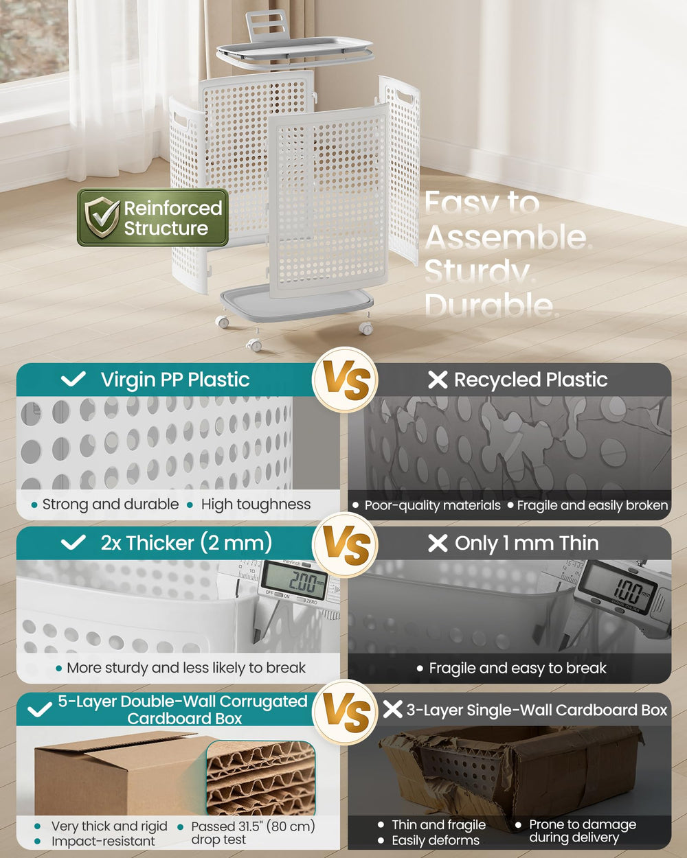 SONGMICS comparaison taille avec chaise, échelle pour l'espace