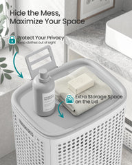 SONGMICS panier placé dans une salle de bain, organisation pratique