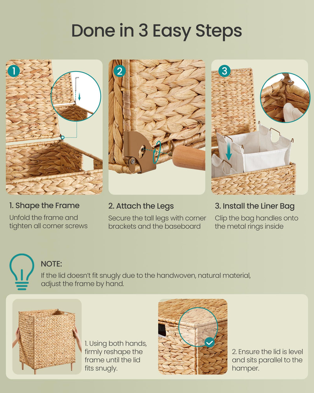 SONGMICS panier intégré dans une chambre décorée, apporte chaleur et rangement