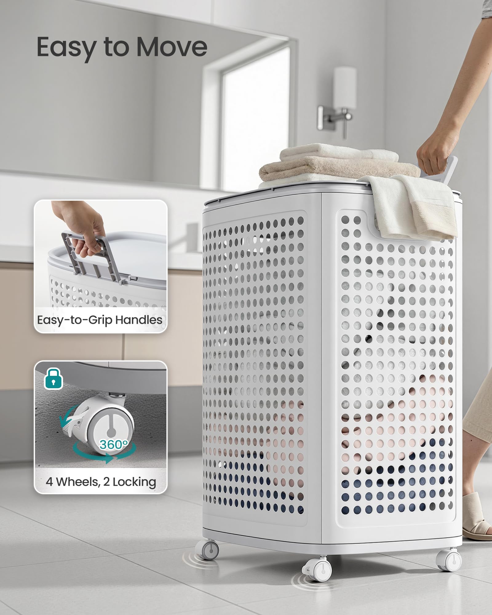 SONGMICS intérieur ouvert avec linge, capacité claire et accessible