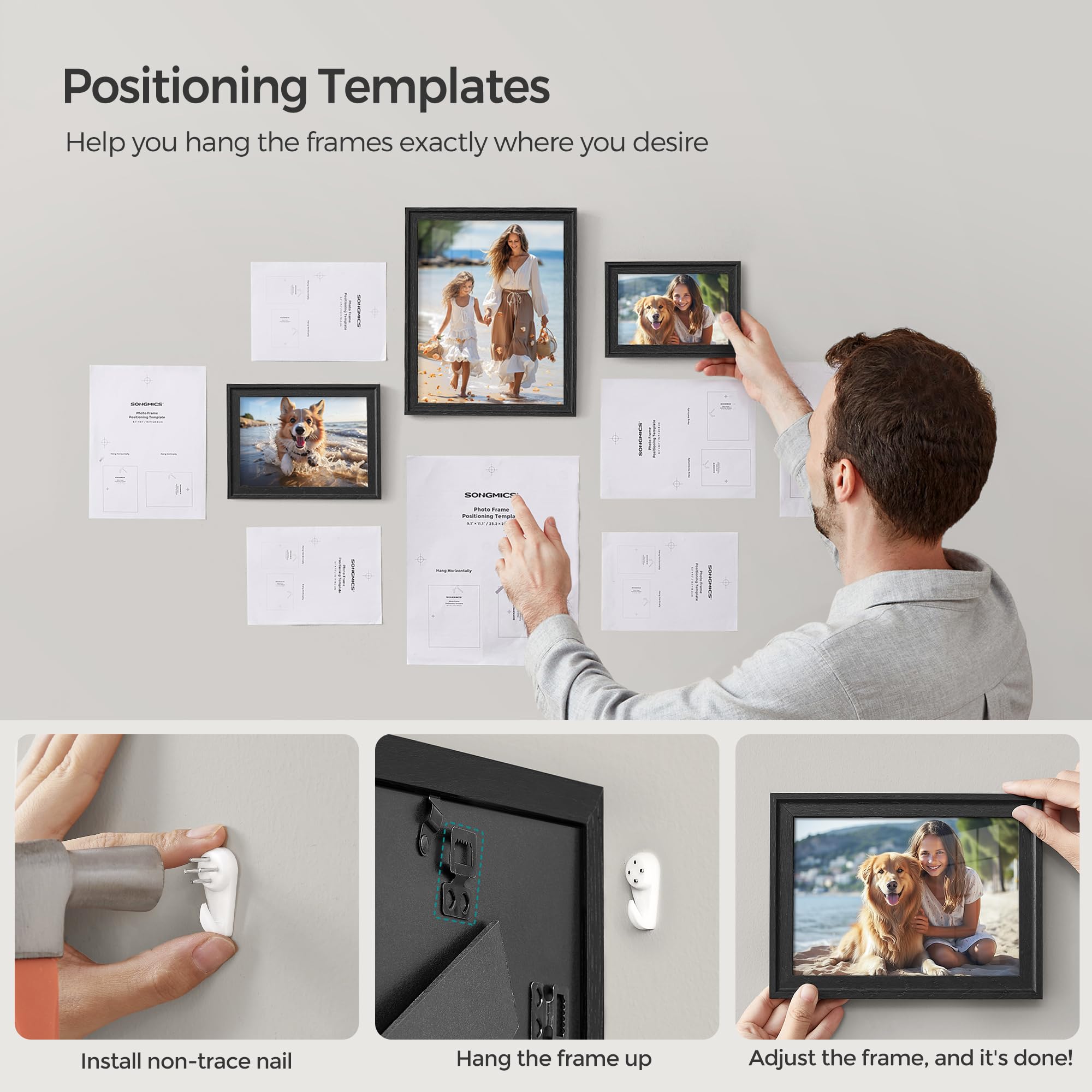 SONGMICS passe-partout et tailles compatibles, flexibilité des photos
