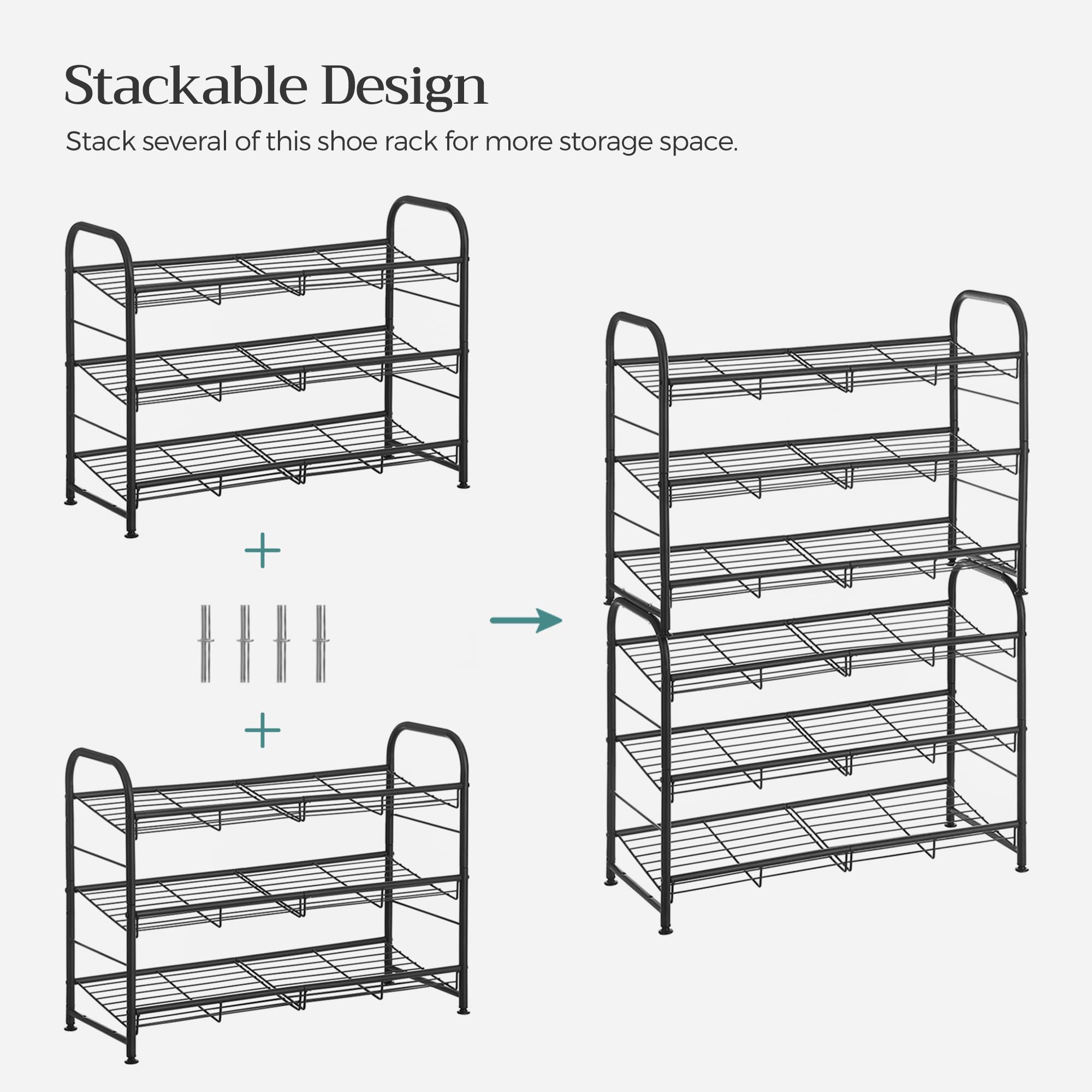 SONGMICS pied réglable et butoir arrière pour stabilité sur sols irréguliers