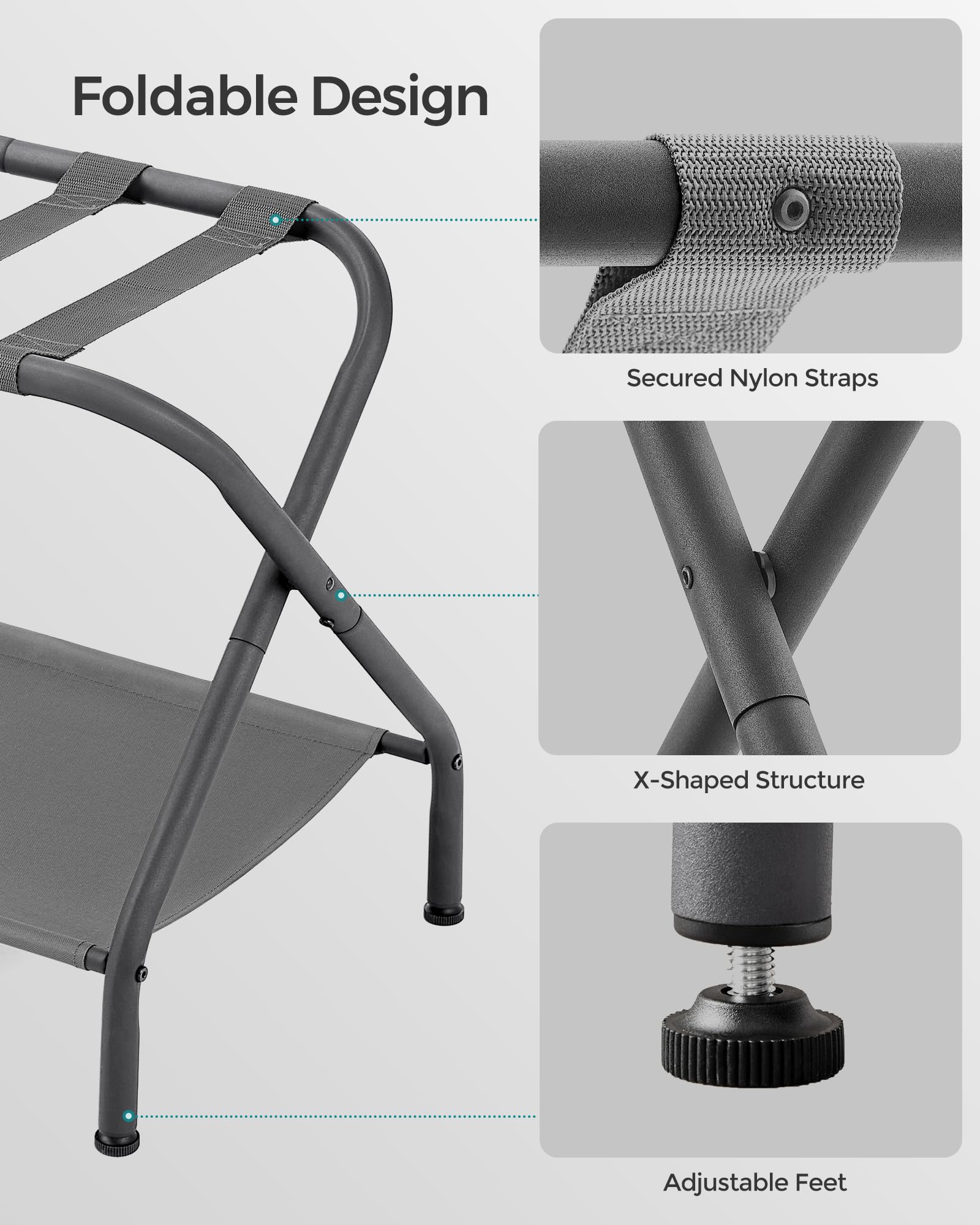 SONGMICS pieds réglables protégeant le sol et stabilisant le support