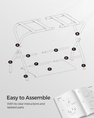 SONGMICS porte-bagages plié compact facilitant rangement et transport