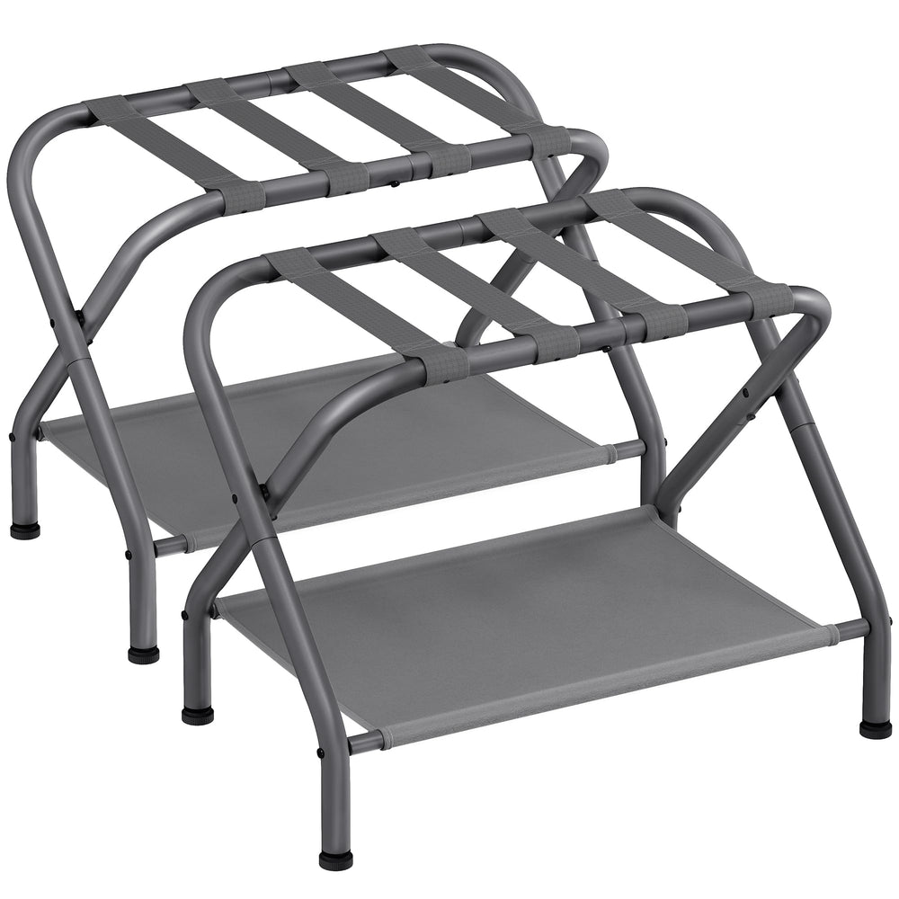 SONGMICS porte-bagages vue face montrant support stable et gain de place