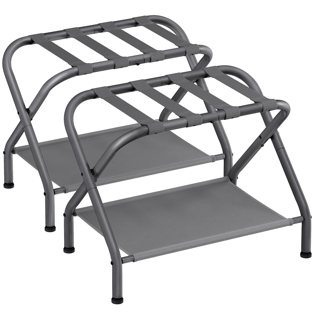 SONGMICS porte-bagages vue face montrant support stable et gain de place