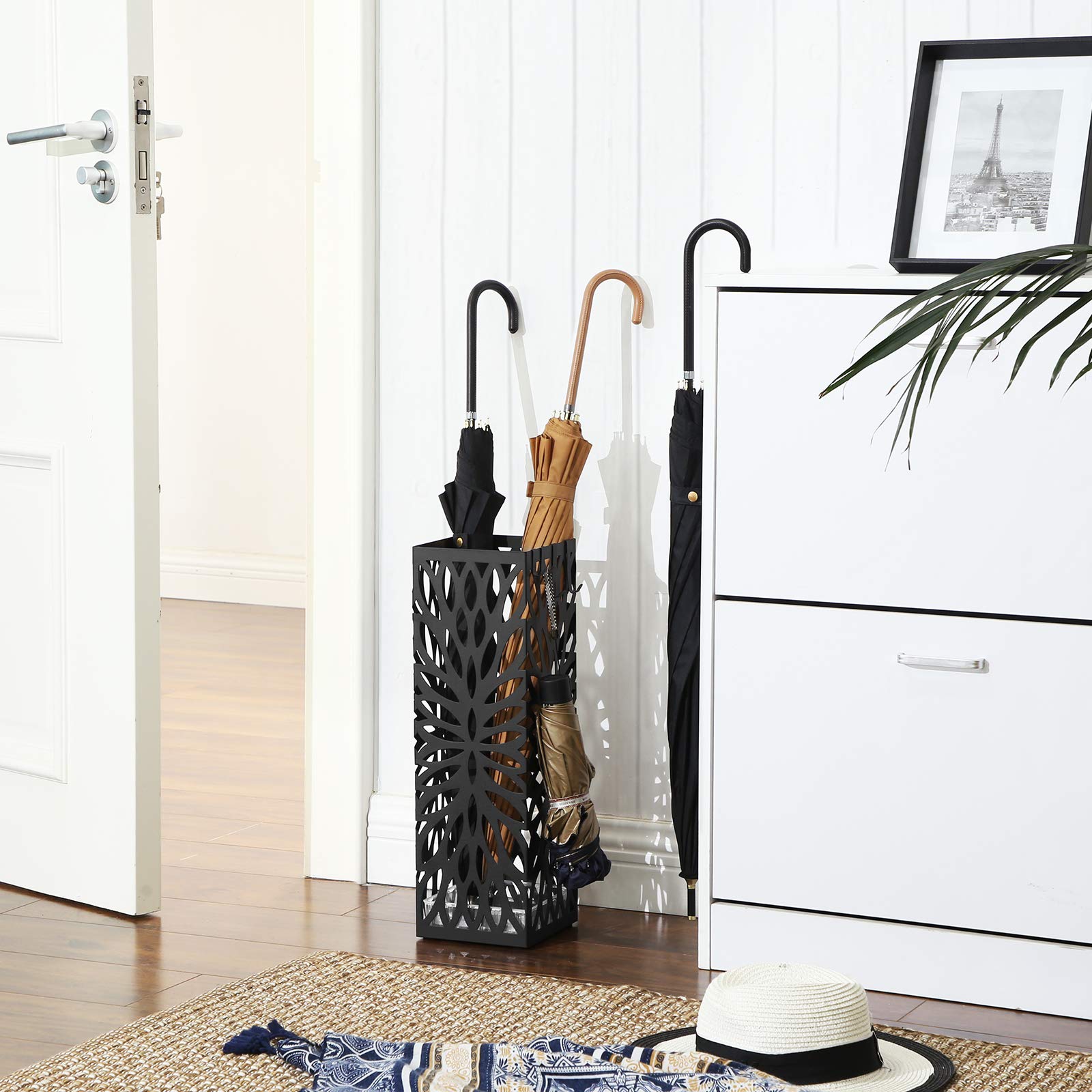 SONGMICS plan supérieur montrant design ajouré facilitant le séchage