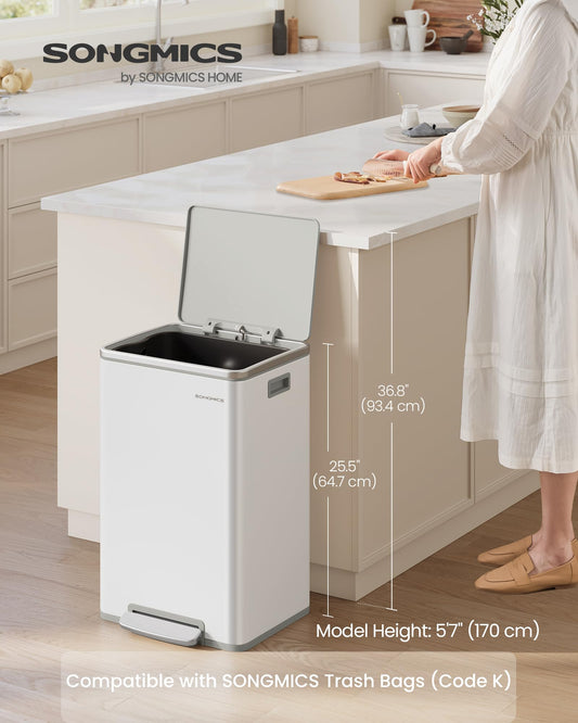 SONGMICS couvercle soft-close fermé pour une fermeture silencieuse