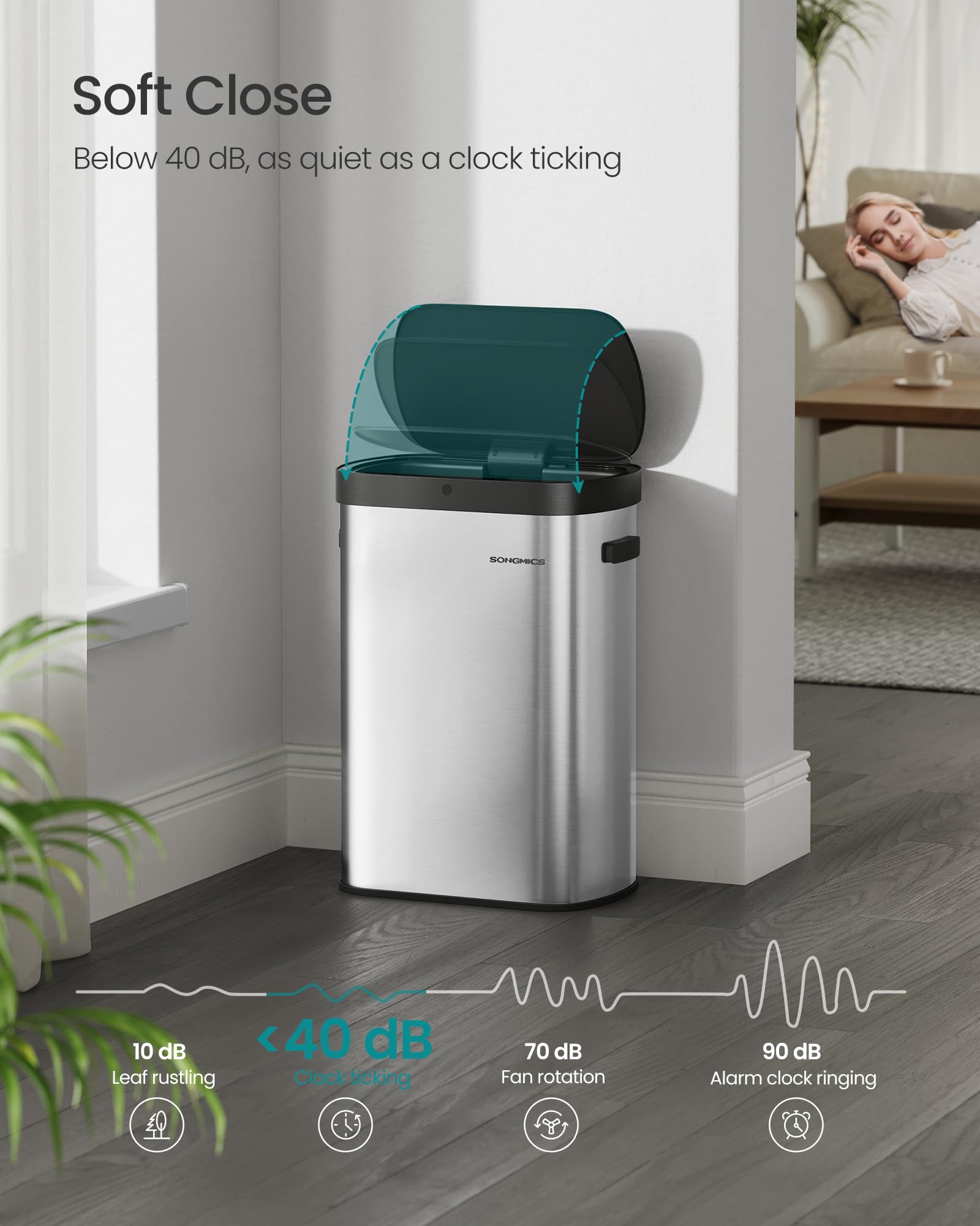 SONGMICS détail acier inox facile à nettoyer et résistant