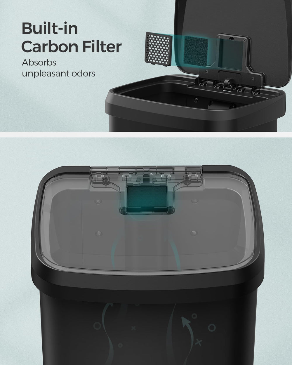 SONGMICS comparaison d’échelle montrant encombrement et gain d’espace