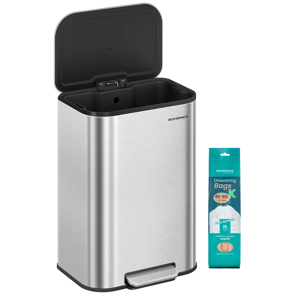 SONGMICS poubelle face avant élégante en acier inoxydable pour une cuisine soignée