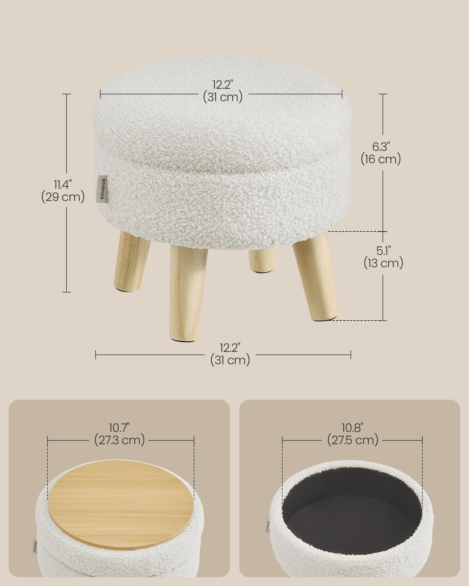 SONGMICS pouf utilisé par un chien offrant accessibilité pour animaux