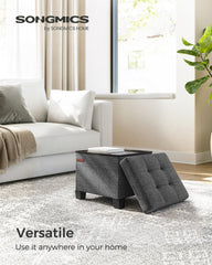 SONGMICS gros plan tissu effet lin montrant texture résistante utile