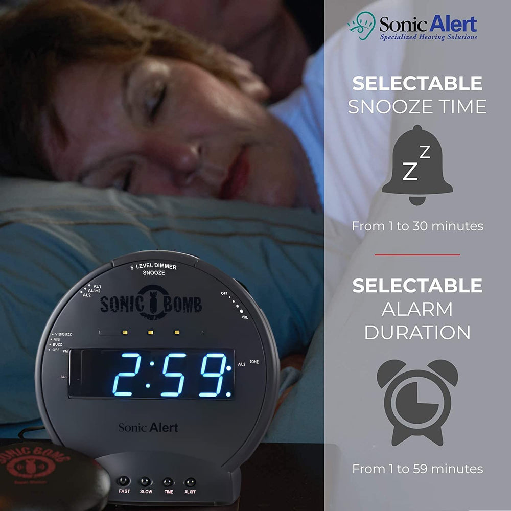 Sonic Alert Sonic Bomb voyants rouges clignotants attirant l'attention visuelle efficacement