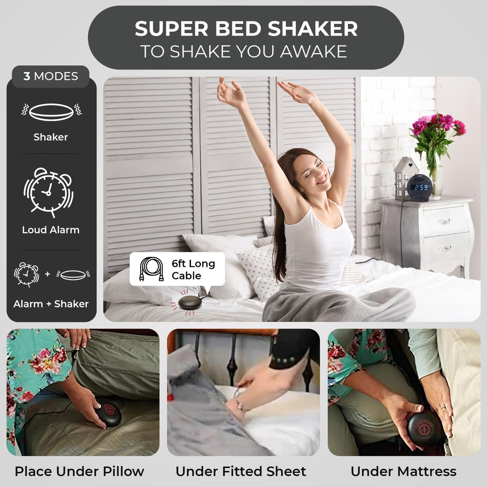 Sonic Alert Sonic Bomb vibreur gros plan montrant le super shaker pour réveil par vibration