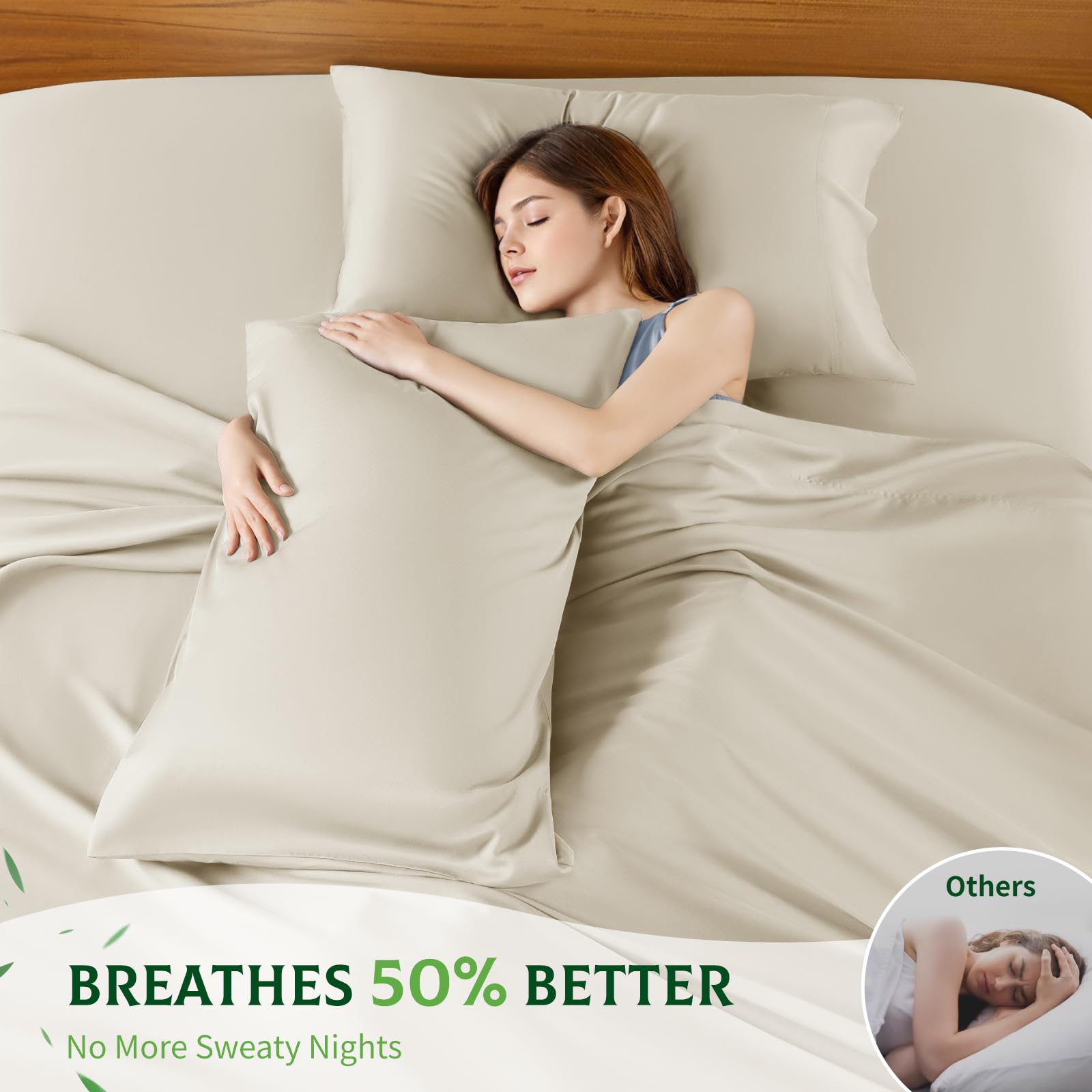 SONORO KATE drap plat et taies installés sur un lit montrant retombé généreux