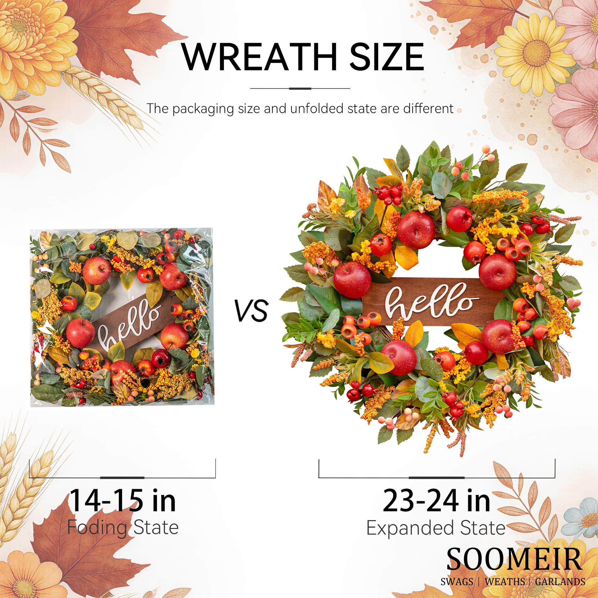 Soomeir emballage cadeau et notes prêt à offrir saison automne