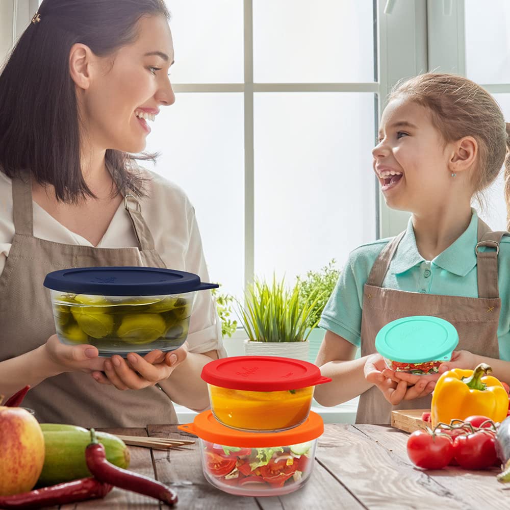 SOPHICO couvercle ajusté sur bol Pyrex 1 tasse, conserve fraîcheur et évite fuites