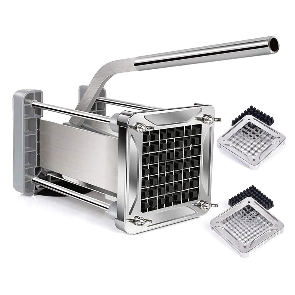 Sopito coupe-frites face avant montrant construction en acier inoxydable durable