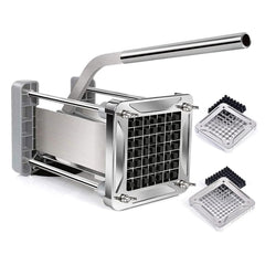 Sopito coupe-frites face avant montrant construction en acier inoxydable durable
