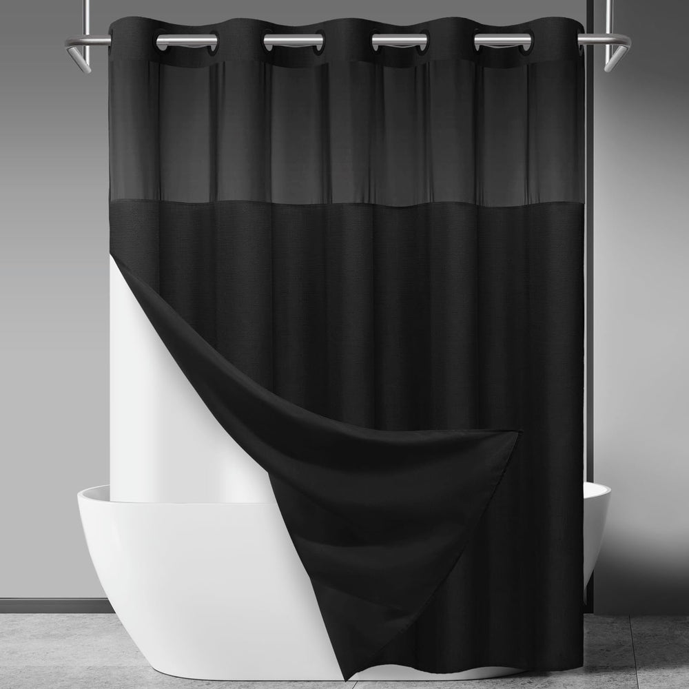 SORTTO vue de face du rideau noir 71x80 apportant élégance et protection