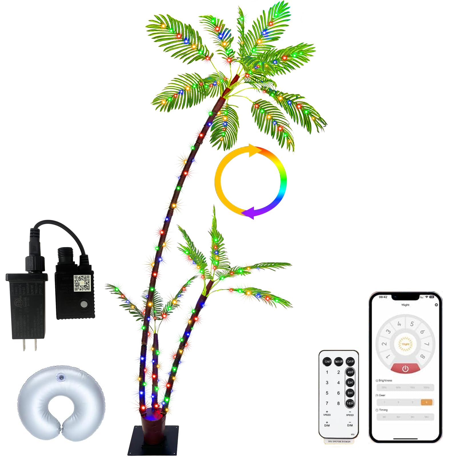 SOSHOT palmier lumineux vue complète crée ambiance de fête