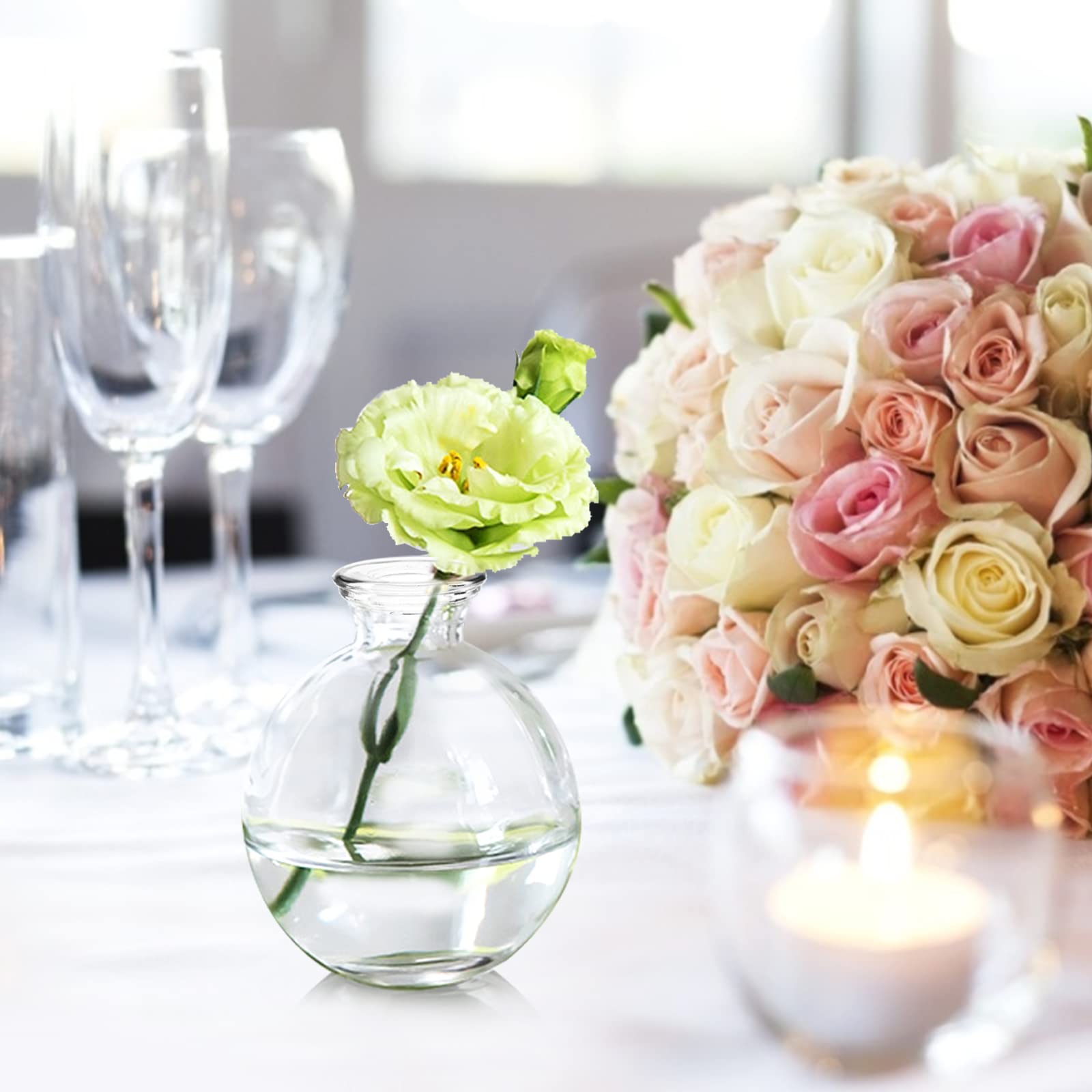 SOUJOY ensemble sur table de mariage offrant un centre de table bas coordonné