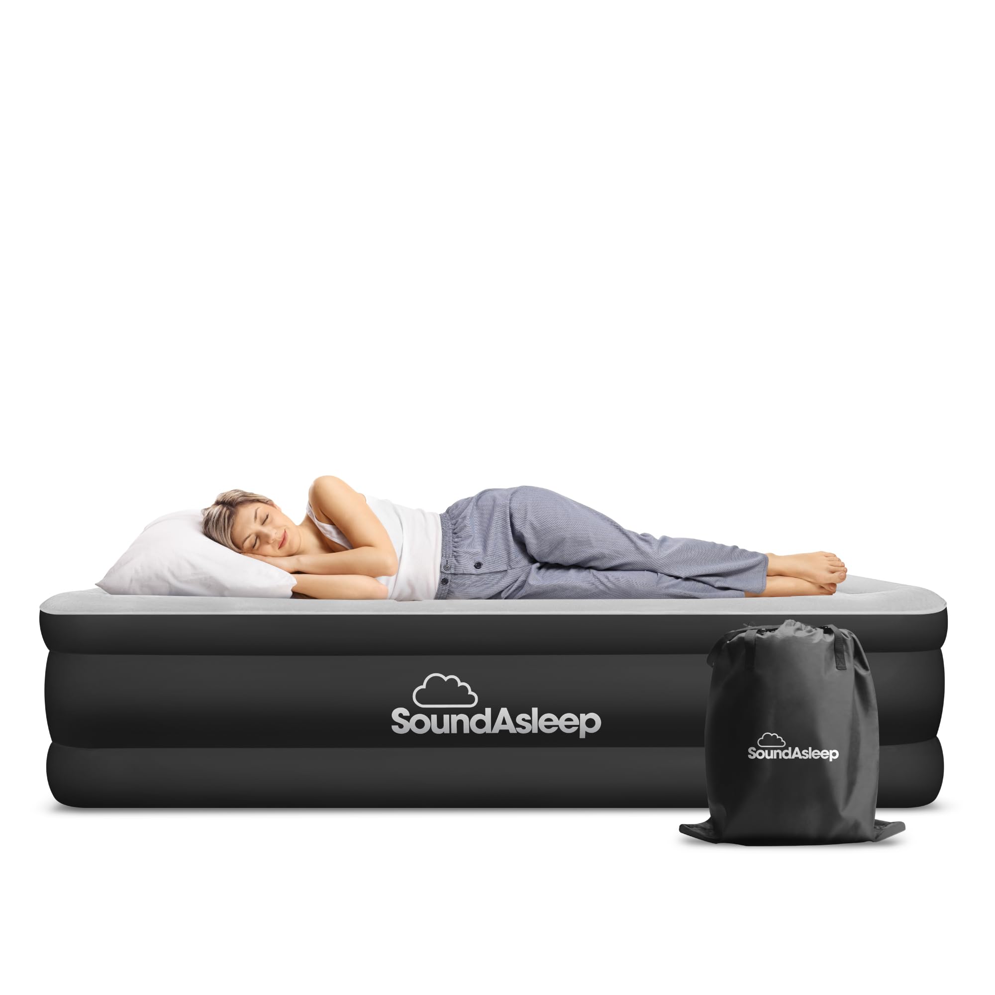 SoundAsleep matelas face avant montrant surface surélevée et confort
