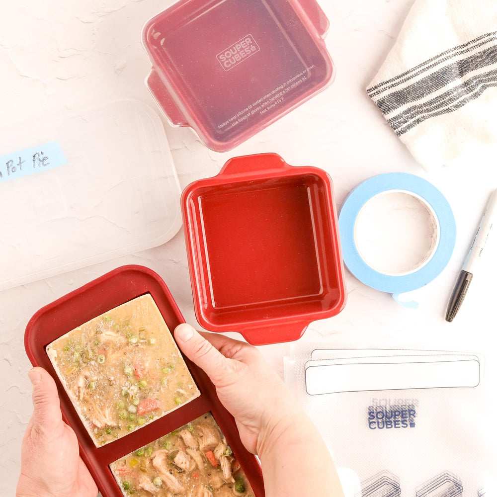 Souper Cubes dessert cuit dans le plat illustrant cuisson et service direct