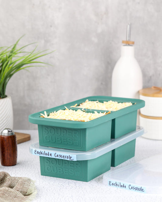 Souper Cubes gros plan sur le couvercle hermétique pour stockage sans fuite