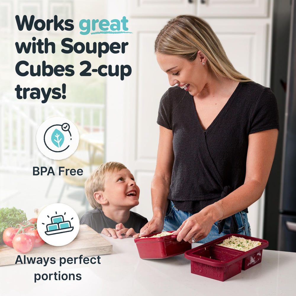Souper Cubes plats empilés montrant économie d'espace au rangement