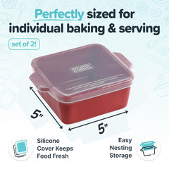 Souper Cubes gros plan de l'émail cranberry montrant durabilité et finition