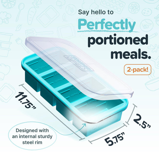 Souper Cubes gros plan du silicone platine et bord renforcé acier pour durabilité