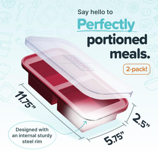 Souper Cubes gros plan silicone et bord acier pour durabilité et démoulage facile
