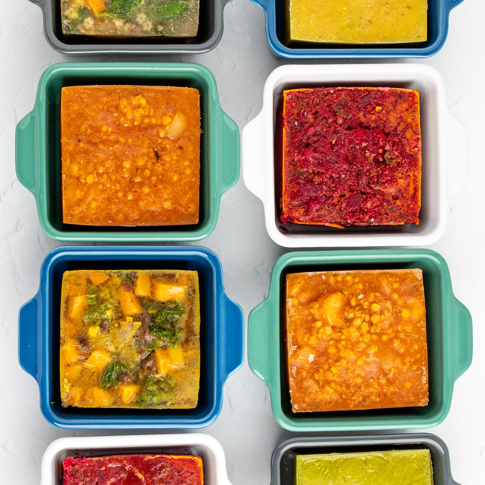Souper Cubes plat sur table stylée mettant en valeur présentation