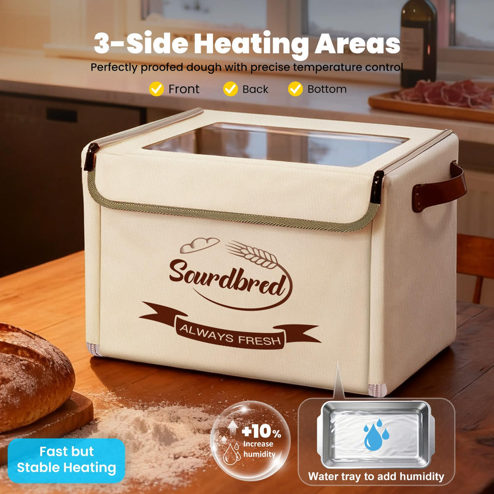 Sourdbred coffret en usage avec bol de pâte, garantit pousse homogène