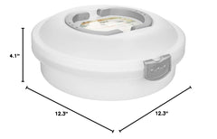 Southern Homewares comparaison de taille avec une main illustrant dimensions compactes et praticité