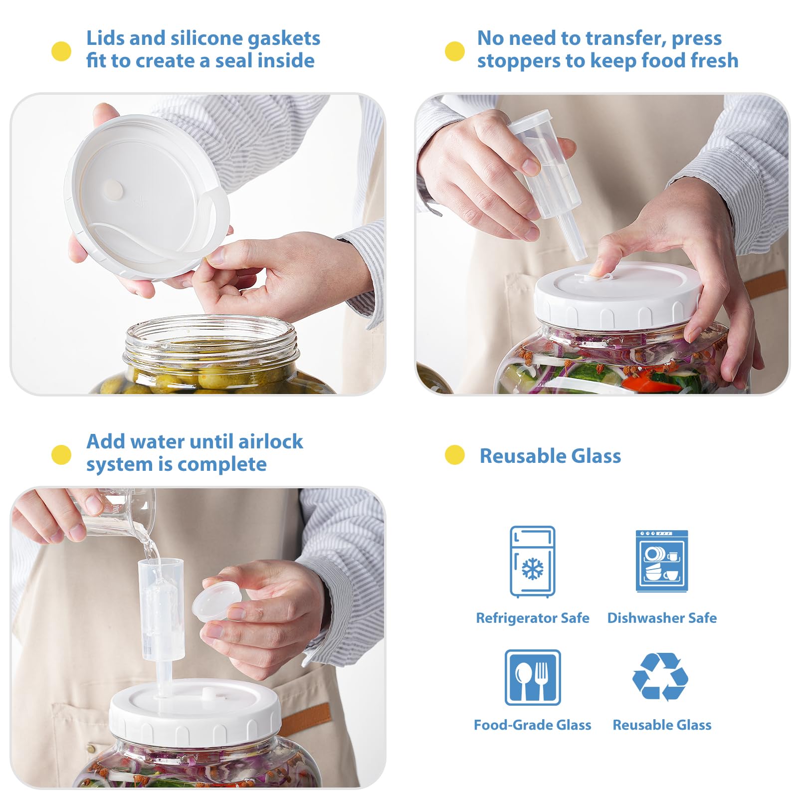Sovietiep bocal en usage cuisine fermentant légumes maison
