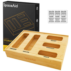 SpaceAid boîte face ouverte montrant 5 compartiments pour rangement rapide
