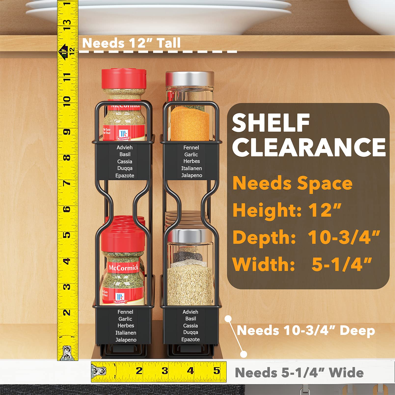 SpaceAid étiquettes et pots organisés pour repérage instantané et rangement clair