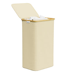 SpaceAid vue avant du panier beige montrant grande capacité et couvercle