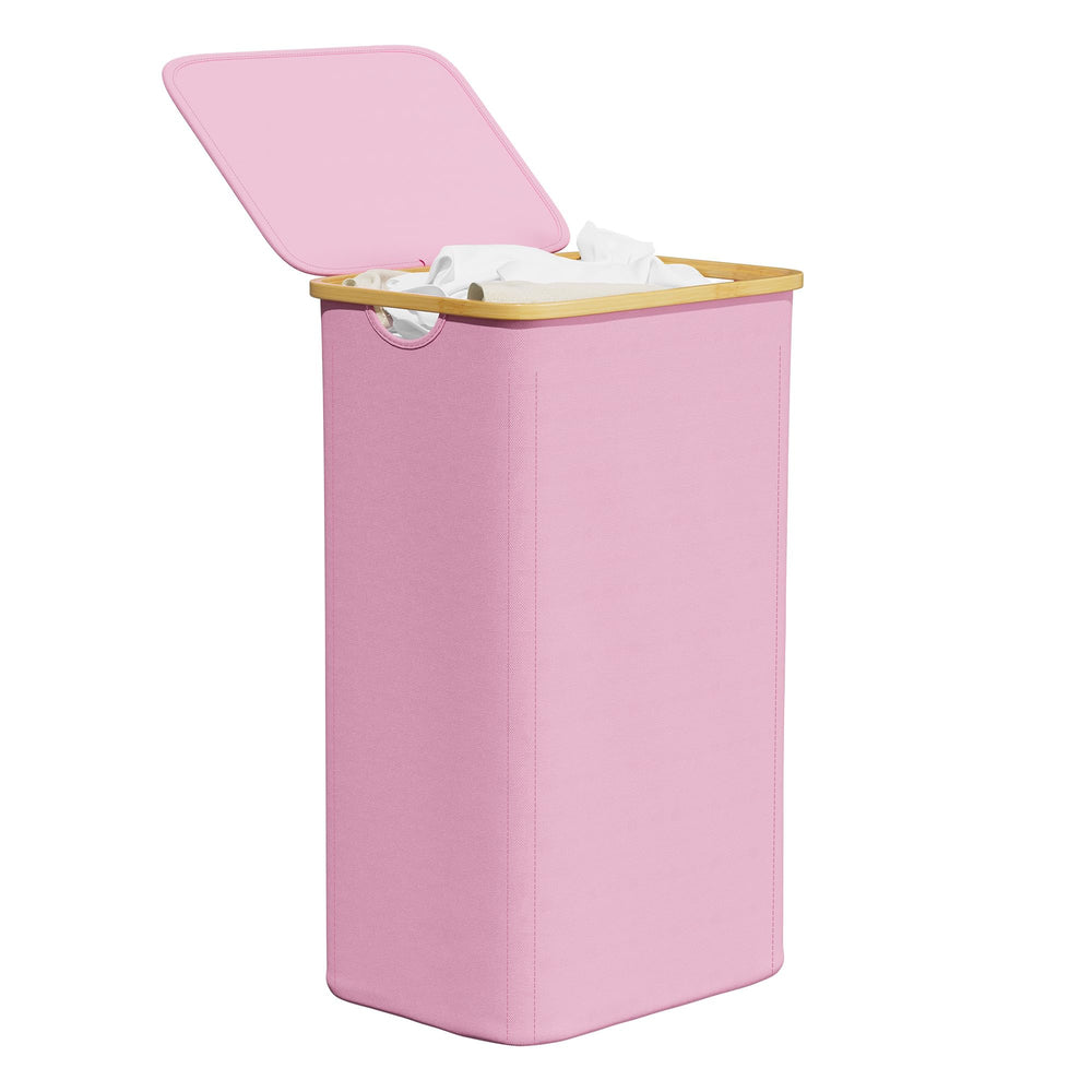 SpaceAid panier devant rose montrant grande capacité et gain de place
