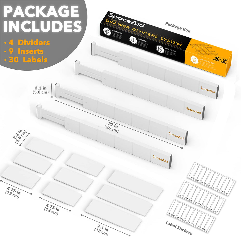 SpaceAid comparaison de taille montrant l'extension 17 à 22 pouces pour compatibilité