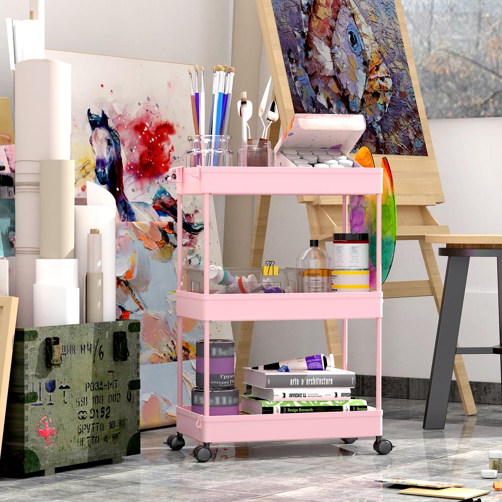 SPACEKEEPER zoom étagère illustrant capacité et surface facile à nettoyer