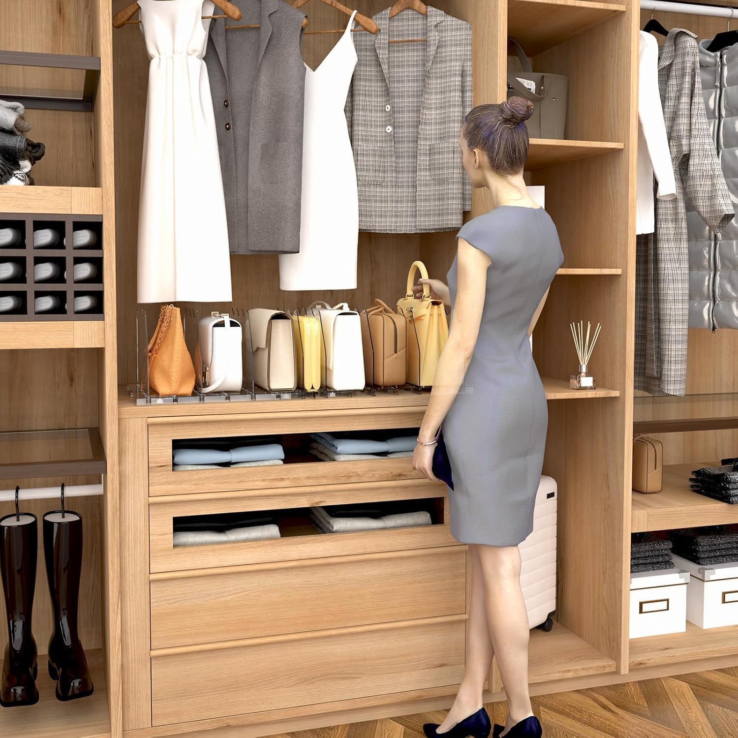 SPACEKEEPER mise en scène dans chambre pour rangement élégant