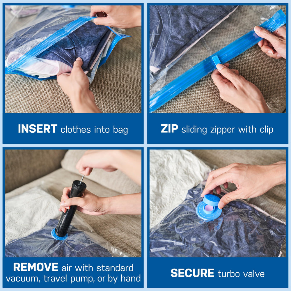 Spacesaver sac compressé dans valise réduisant le volume pour voyager léger